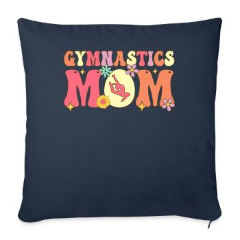 Gymnastique Maman Groovy Gymnaste Acrobate - Housse de coussin décorative 45 x 45 cm - bleu marine - Devant