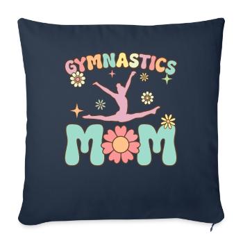 Gymnastics Mom Groovy Gymnast Acrobat - Sofa pillowcase 17,3'' x 17,3'' (45 x 45 cm) - navy - Front