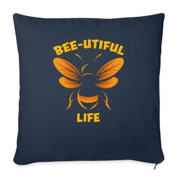 Bee Lovers Beekeepers Naturefriends Beekeepers - Sofa pillowcase 17,3'' x 17,3'' (45 x 45 cm) - navy - Front