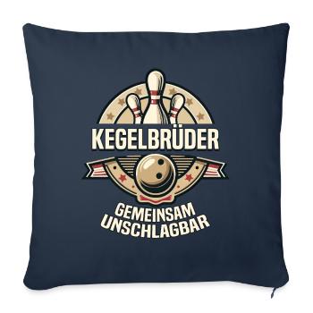 Kegelbrüder Kegel Kegelverein Design zum Kegeln - Sofa pillowcase 17,3'' x 17,3'' (45 x 45 cm) - navy - Front