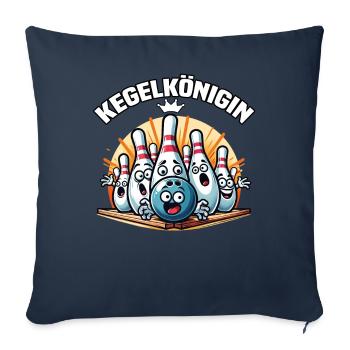 Bowling Queen Bowling Club Design for Bowling - Sofa pillowcase 17,3'' x 17,3'' (45 x 45 cm) - navy - Front