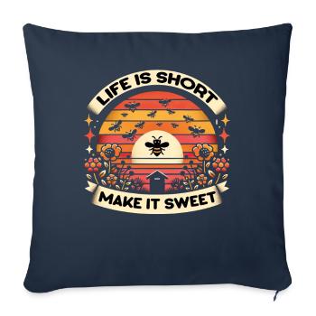 Bienenliebhaber Bienenzüchter Naturfreunde Imker - Sofakissenbezug 45 x 45 cm - Navy - Vorne