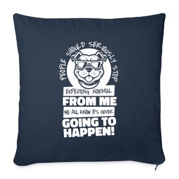 American Bully - Housse de coussin décorative 45 x 45 cm - bleu marine - Devant