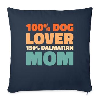 Dalmate - Housse de coussin décorative 45 x 45 cm - bleu marine - Devant