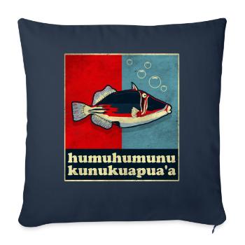 Humuhumunukunukuapua'a Hawaiian Reef Pusher - Sofa pillowcase 17,3'' x 17,3'' (45 x 45 cm) - navy - Front
