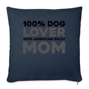 American Bully - Housse de coussin décorative 45 x 45 cm - bleu marine - Devant