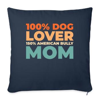 American Bully - Housse de coussin décorative 45 x 45 cm - bleu marine - Devant