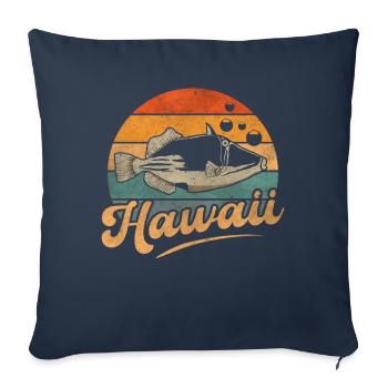 Humuhumunukunukuapua'a Hawaiian Reef Pusher - Sofa pillowcase 17,3'' x 17,3'' (45 x 45 cm) - navy - Front