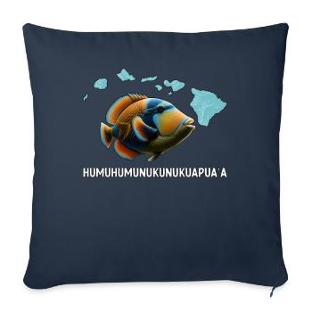 Humuhumunukunukuapua'a Hawaiian Reef Pusher - Sofa pillowcase 17,3'' x 17,3'' (45 x 45 cm) - navy - Front