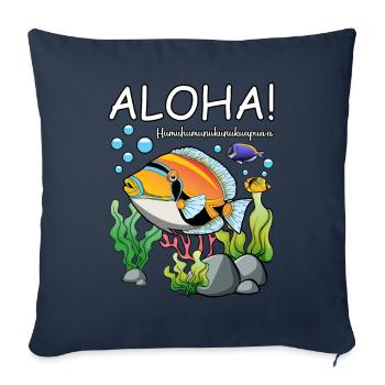 Humuhumunukunukuapua'a Hawaiian Reef Pusher - Sofa pillowcase 17,3'' x 17,3'' (45 x 45 cm) - navy - Front