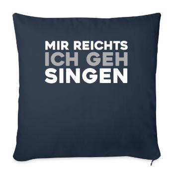Choriste Chanteur J’en ai assez Je vais chanter - Housse de coussin décorative 45 x 45 cm - bleu marine - Devant