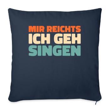 Choriste J’en ai assez, je vais chanter - Housse de coussin décorative 45 x 45 cm - bleu marine - Devant