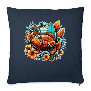 Humuhumunukunukuapua'a Hawaiian Reef Pusher - Sofa pillowcase 17,3'' x 17,3'' (45 x 45 cm) - navy - Front