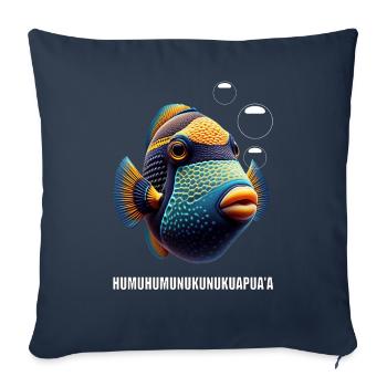 Humuhumunukunukuapua'a Hawaiian Reef Pusher - Sofa pillowcase 17,3'' x 17,3'' (45 x 45 cm) - navy - Front