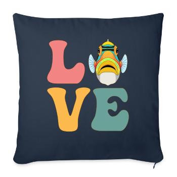 Humuhumunukunukuapua'a Hawaiian Reef Pusher - Sofa pillowcase 17,3'' x 17,3'' (45 x 45 cm) - navy - Front