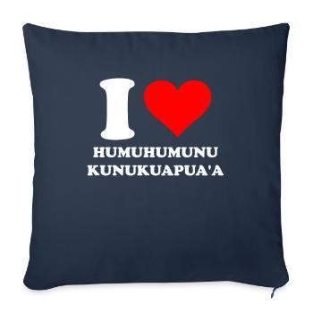 Humuhumunukunukuapua'a Hawaiian Reef Pusher - Sofa pillowcase 17,3'' x 17,3'' (45 x 45 cm) - navy - Front