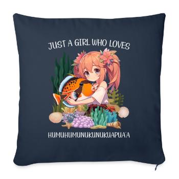 Humuhumunukunukuapua'a Hawaiian Reef Pusher - Sofa pillowcase 17,3'' x 17,3'' (45 x 45 cm) - navy - Front