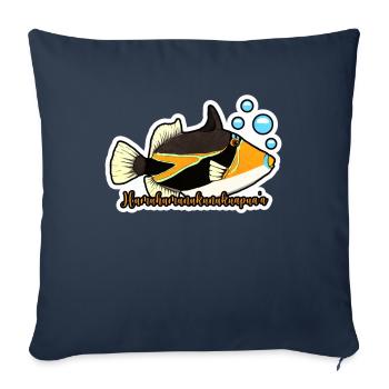 Humuhumunukunukuapua'a Hawaiian Reef Pusher - Sofa pillowcase 17,3'' x 17,3'' (45 x 45 cm) - navy - Front