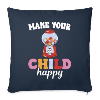 Bubblegum Nostalgia Kids Candy Candy - Sofa pillowcase 17,3'' x 17,3'' (45 x 45 cm) - navy - Front