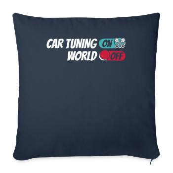 Tournevis Tuning Tuner Voiture Tuning On World Off - Housse de coussin décorative 45 x 45 cm - bleu marine - Devant