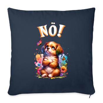 Dog funny saying nope! for dog lovers - Sofa pillowcase 17,3'' x 17,3'' (45 x 45 cm) - navy - Front