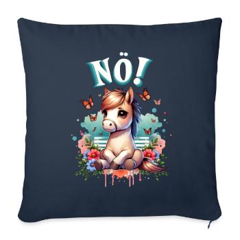 Horse funny saying nope! for horse lovers - Sofa pillowcase 17,3'' x 17,3'' (45 x 45 cm) - navy - Front