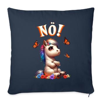 Horse funny saying nope! for horse lovers - Sofa pillowcase 17,3'' x 17,3'' (45 x 45 cm) - navy - Front