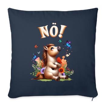 Horse funny saying nope! for horse lovers - Sofa pillowcase 17,3'' x 17,3'' (45 x 45 cm) - navy - Front