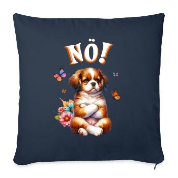 Dog funny saying nope! for dog lovers - Sofa pillowcase 17,3'' x 17,3'' (45 x 45 cm) - navy - Front