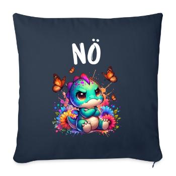 Dinosaur Saying Nope for Boys and Girls - Sofa pillowcase 17,3'' x 17,3'' (45 x 45 cm) - navy - Front