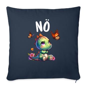 Dinosaur Dinos Saying Nope for Boys and Girls - Sofa pillowcase 17,3'' x 17,3'' (45 x 45 cm) - navy - Front