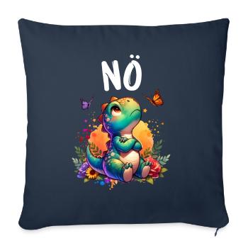 Dinosaur Dinos Saying Nope for Boys and Girls - Sofa pillowcase 17,3'' x 17,3'' (45 x 45 cm) - navy - Front