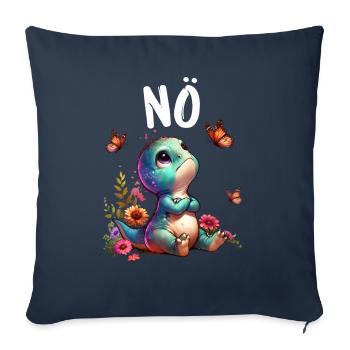 Dinosaur Dinos Saying Nope for Boys and Girls - Sofa pillowcase 17,3'' x 17,3'' (45 x 45 cm) - navy - Front