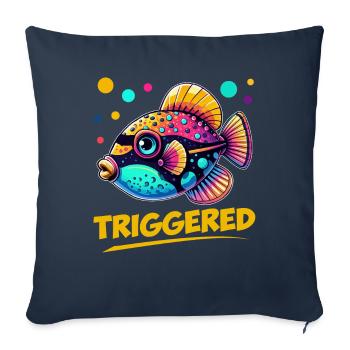 Humuhumunukunukuapua'a Hawaiian Reef Pusher - Sofa pillowcase 17,3'' x 17,3'' (45 x 45 cm) - navy - Front