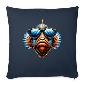 Humuhumunukunukuapua'a Hawaiian Reef Pusher - Sofa pillowcase 17,3'' x 17,3'' (45 x 45 cm) - navy - Front
