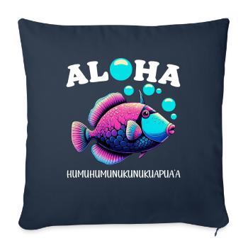 Humuhumunukunukuapua'a Hawaiian Reef Pusher - Sofa pillowcase 17,3'' x 17,3'' (45 x 45 cm) - navy - Front
