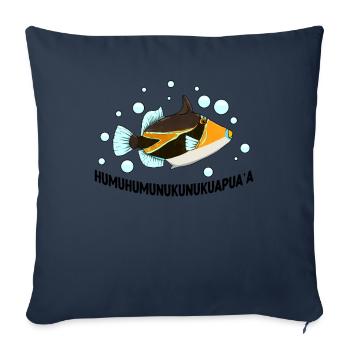 Humuhumunukunukuapua'a Hawaiian Reef Pusher - Sofa pillowcase 17,3'' x 17,3'' (45 x 45 cm) - navy - Front