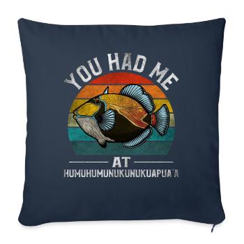 Humuhumunukunukuapua'a Hawaiian Reef Pusher - Sofa pillowcase 17,3'' x 17,3'' (45 x 45 cm) - navy - Front