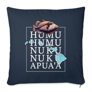 Humuhumunukunukuapua'a Hawaiian Reef Pusher - Sofa pillowcase 17,3'' x 17,3'' (45 x 45 cm) - navy - Front