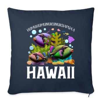 Humuhumunukunukuapua'a Hawaiian Reef Pusher - Sofa pillowcase 17,3'' x 17,3'' (45 x 45 cm) - navy - Front