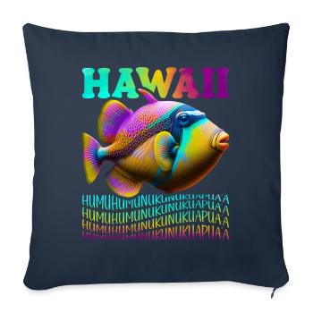 Humuhumunukunukuapua'a Hawaiian Reef Pusher - Sofa pillowcase 17,3'' x 17,3'' (45 x 45 cm) - navy - Front