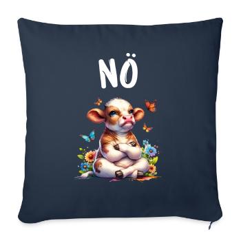 Cow Saying Nope for Boys and Girls - Sofa pillowcase 17,3'' x 17,3'' (45 x 45 cm) - navy - Front