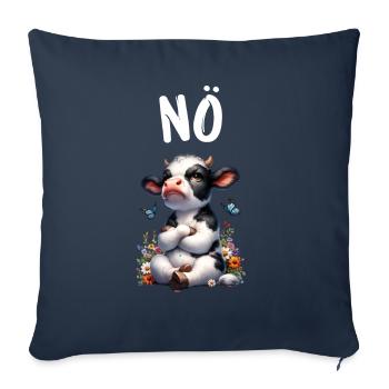 Cow Saying Nope for Boys and Girls - Sofa pillowcase 17,3'' x 17,3'' (45 x 45 cm) - navy - Front