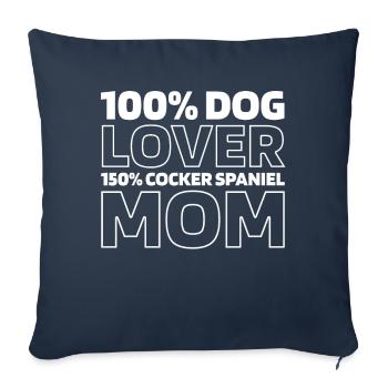 Cocker Spaniel - Sofa pillowcase 17,3'' x 17,3'' (45 x 45 cm) - navy - Front
