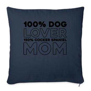 Cocker Spaniel - Sofakissenbezug 45 x 45 cm - Navy - Vorne