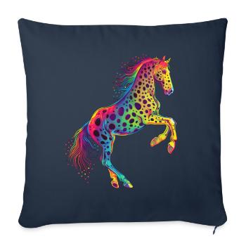 Appaloosa Horse Pop Art - Sofa pillowcase 17,3'' x 17,3'' (45 x 45 cm) - navy - Front