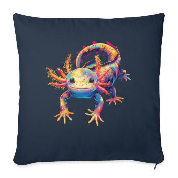 Axolotl Amphibian Pop Art - Sofa pillowcase 17,3'' x 17,3'' (45 x 45 cm) - navy - Front
