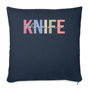 Circus Lovers Carnaval de cirque drôle - Housse de coussin décorative 45 x 45 cm - bleu marine - Devant
