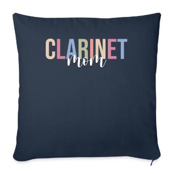 Clarinettiste Clarinettiste - Housse de coussin décorative 45 x 45 cm - bleu marine - Devant