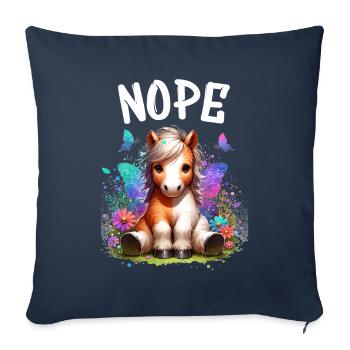 Horse Funny Saying Nope for Horse Lovers - Sofa pillowcase 17,3'' x 17,3'' (45 x 45 cm) - navy - Front